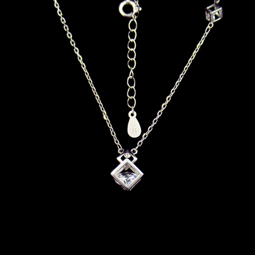 Silver Zircon Necklace