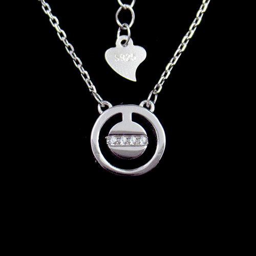 Silver Zircon Necklace