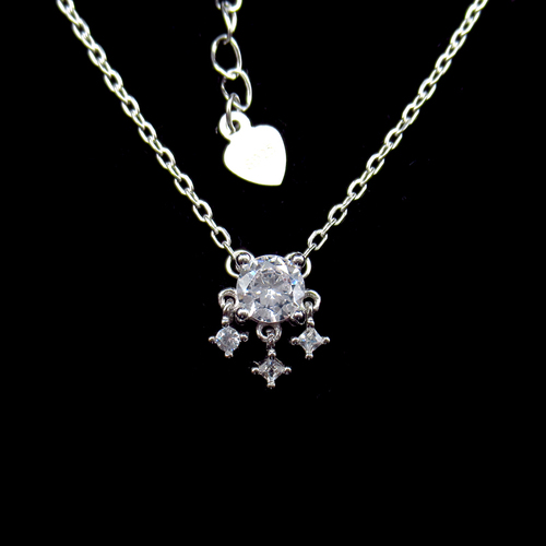 Silver Zircon Necklace