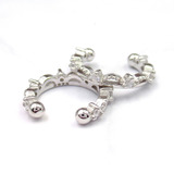 Silver Zircon Huggies