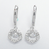Silver Zircon Huggies