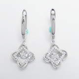 Silver Zircon Huggies