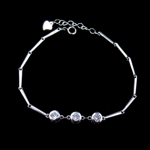 Silver Zircon Bracelet