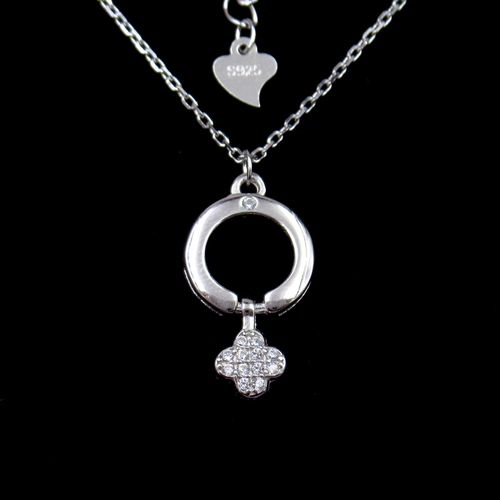 Silver Zircon Necklace