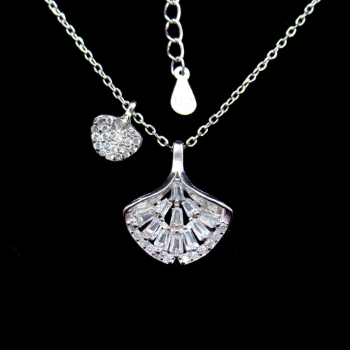 Silver Zircon Necklace