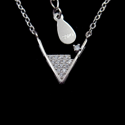 Silver Zircon Necklace