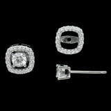Silver Zircon Ear Stubs