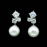 Silver Pearl Ear Stubs