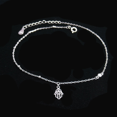 Silver Zircon Anklet