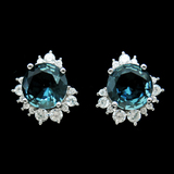 Silver Zircon Ear Stubs
