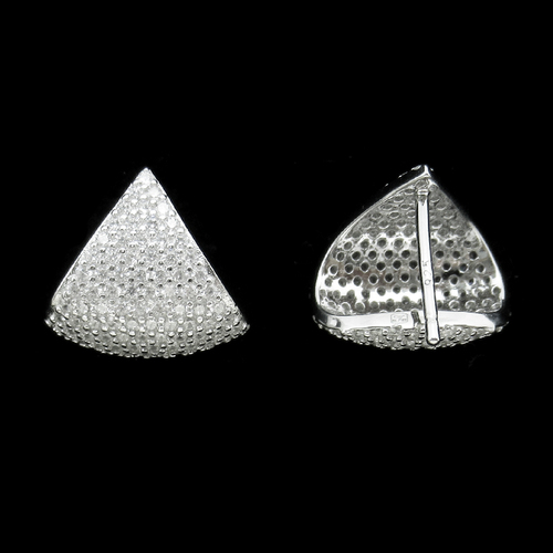 Silver Zircon Ear Stubs