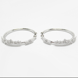 Silver Zircon Huggies