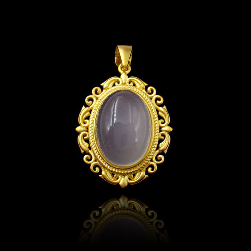 Silver Natural Chalcedony Pendant
