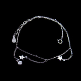 Silver Zircon Anklet