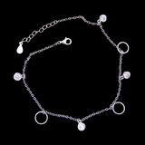 Silver Zircon Anklet