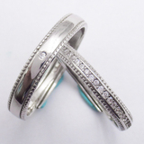 Silver Zircon Couple Ring