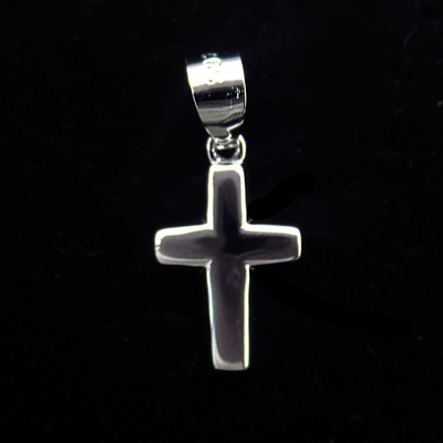 Silver Cross Shaped Plain Pendant