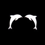 Silver Dolphin Plain Earrings