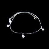Silver Zircon Anklet