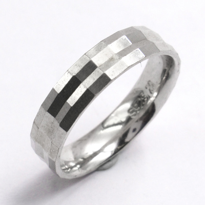 Silver Plain Couple Ring