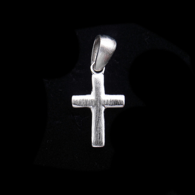 Silver Cross Shaped Plain Pendant