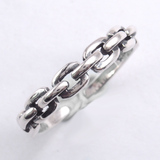 Silver Chain Shaped Plain Ring