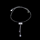 Silver Zircon Anklet