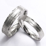 Silver Plain Couple Ring