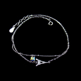 Silver Zircon Anklet