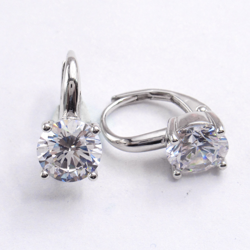 Silver Zircon Huggies
