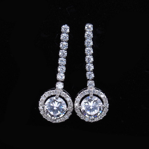 Silver Zircon Earrings