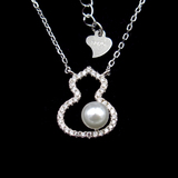 Silver Gourd Pearl Necklace