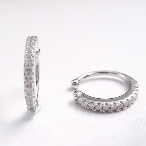 Silver Zircon Huggies