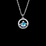 Silver Star Shaped Zircon Necklace
