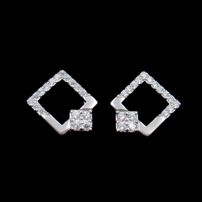 Silver Zircon Earrings
