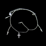 Silver Zircon Anklet