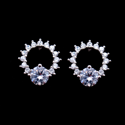 Silver Zircon Earrings