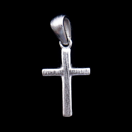 Silver Cross Shaped Plain Pendant
