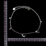 Silver Zircon Anklet