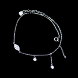 Silver Zircon Anklet