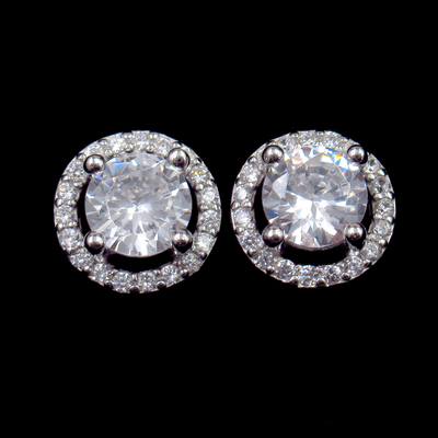 Silver Zircon Earrings