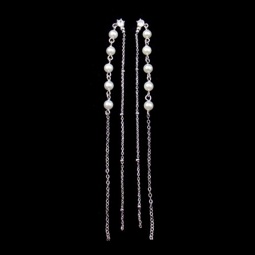Silver Pearl Earrings