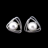Silver Pearl Ear Stubs