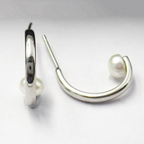 Silver Pearl Ear Stubs