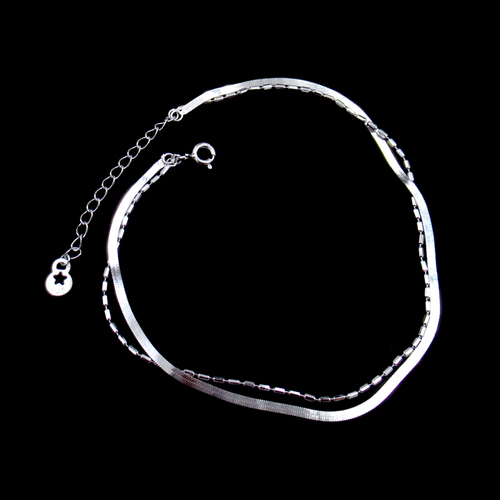 Silver Plain Anklet