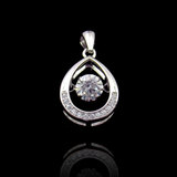 Silver Dacing Zircon Pendant