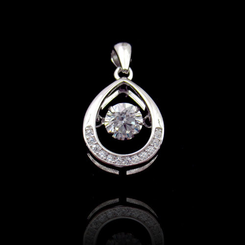 Silver Dacing Zircon Pendant