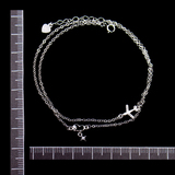 Silver Zircon Anklet