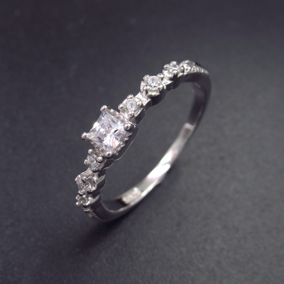 Silver Zircon Ring
