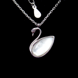 Swan Silver Zircon Necklace